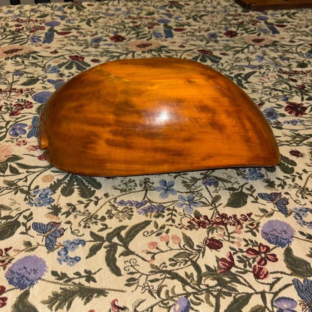 Vintage | MCM | Wooden Dough Bowl | Hand Carved Trencher |‎ Farmhouse Decor